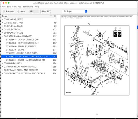 john deere 6675 parts list